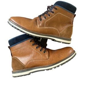 Aldo Prearia Cognac Leather Boots Men’s Size 10.